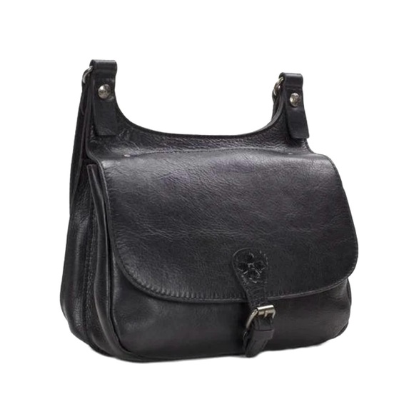 Patricia Nash Black Leather Saddle Bag Crossbody Shoulder - Picture 11 of 12